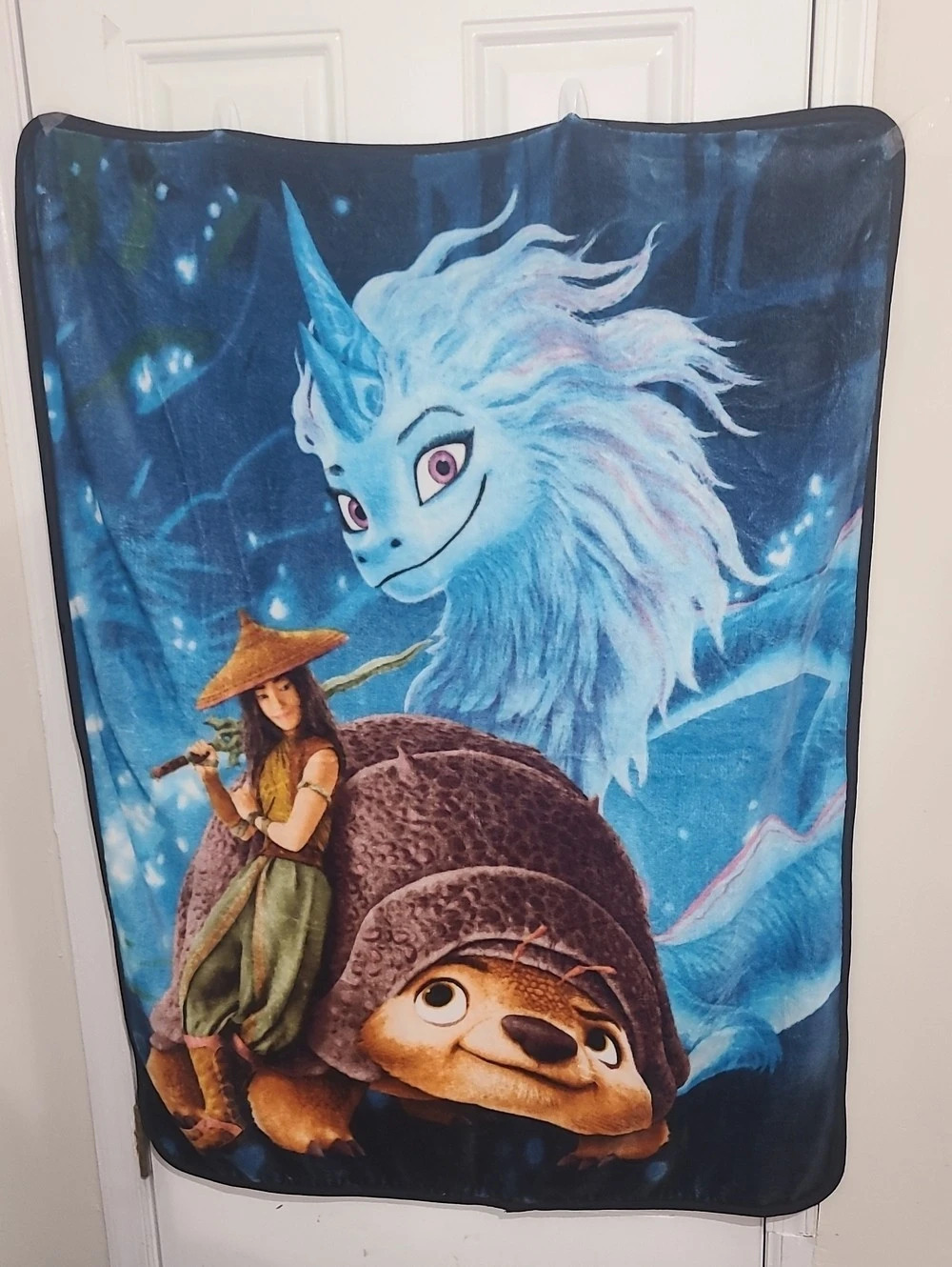 Disney Raya and the Last Dragon Sisu Colors Silk Touch Throw Blanket in Blue &